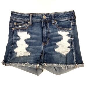 American Eagle Outfitters Distressed Hi Rise Shortie Shorts Size 4